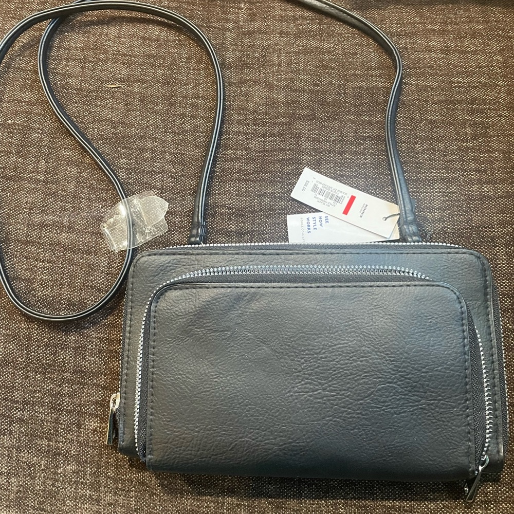 NWT Apt 9 Black Crossbody Purse